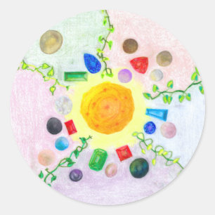 World Within Gems and Pearls Stickers