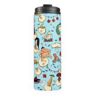 World Wonders: Colourful Blue Pattern. Thermal Tumbler