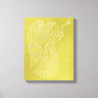 World Word Angel Gold Canvas Print