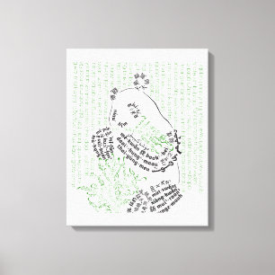World Word Bamboo Panda Canvas Print