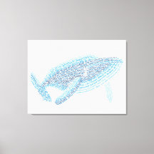World Word Blue Whale Canvas Print