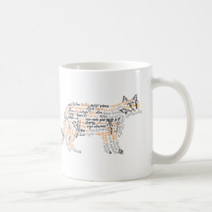 World Word Calico Cat Mug