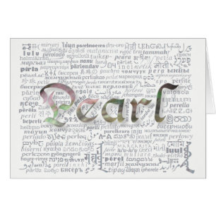 World Word Pearl Anniversary Card