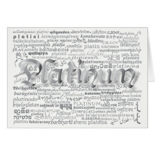 World Word Platinum Anniversary Card