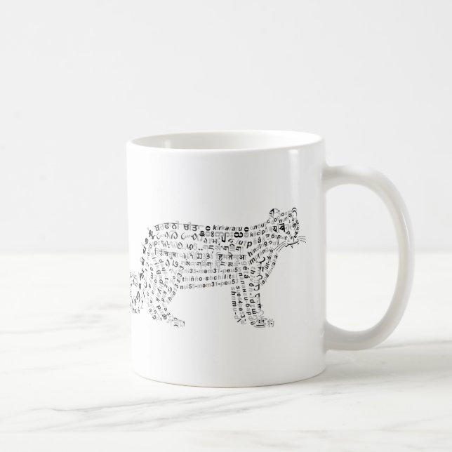 World Word Snow Leopard Mug (Right)