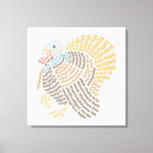 World Word Wild Turkey Canvas Print