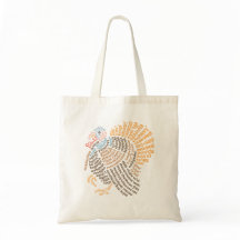 World Word Wild Turkey Tote Bag