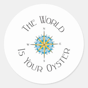 World Your Oyster Classic Round Sticker