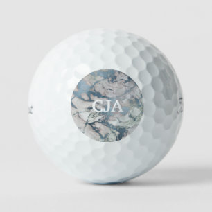 WORLDLY BLUE MARBLE GOLD CUSTOM GOLF BALLS