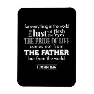 Worldly Temptations - 1 John 2:16 Bible Verse Magnet