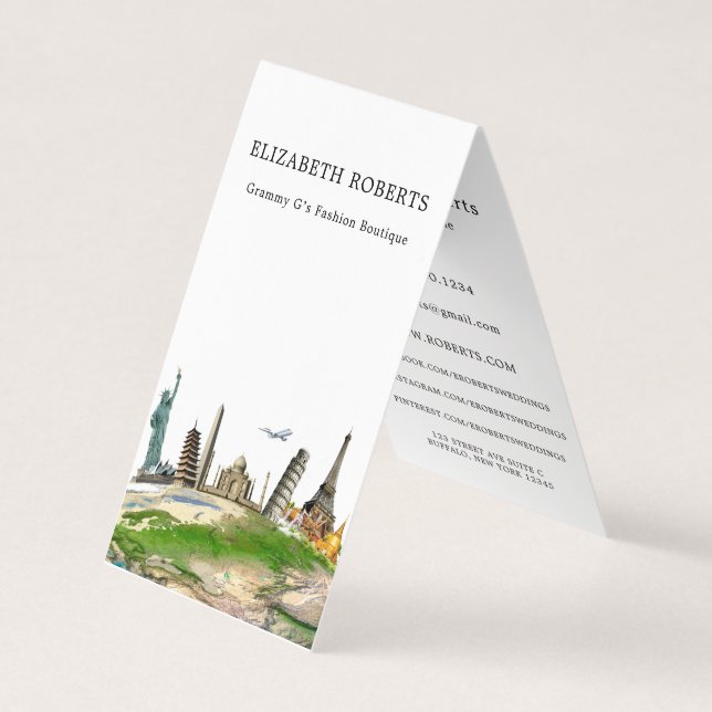 Worldly Travel Agent Business Card (Front)