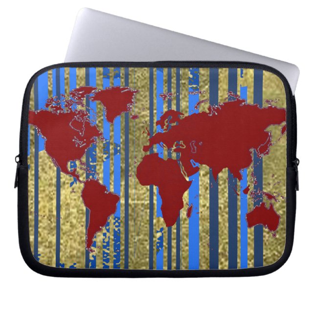 Worldmap Laptop Sleeve (Front)