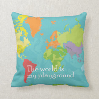 WorldMap_PillowCase Cushion