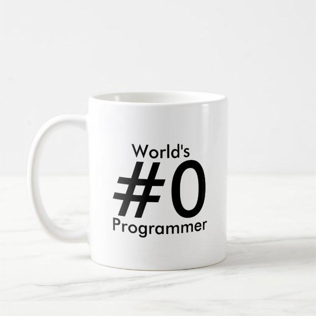 World's #0 Programmer Mug (Left)