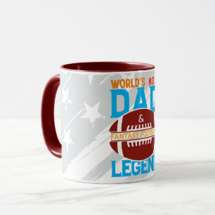 World's #1 Dad Fantasy Football Legend Coffee Mug