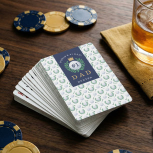 World's #1 Dad Prestigious Royal Crown Golf Ball Playing Cards