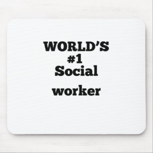 World's #1 Social Worker Mouse Mat