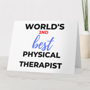 World's 2nd Best Physical Therapist 2 Card
