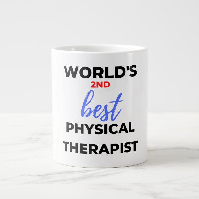 World's 2nd Best Physical Therapist 2 Large Coffee Mug (Front)