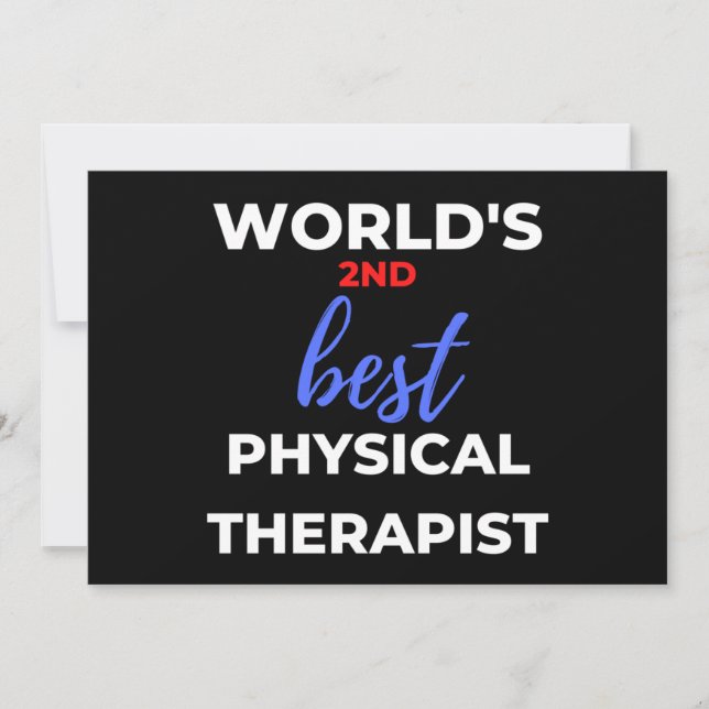 World's 2nd Best Physical Therapist Holiday Card (Front)