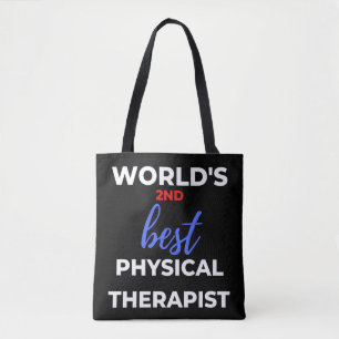 World's 2nd Best Physical Therapist Tote Bag