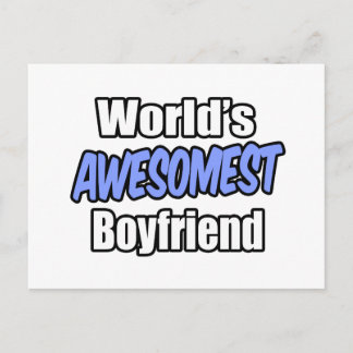 World's Awesomest Boyfriend Postcard