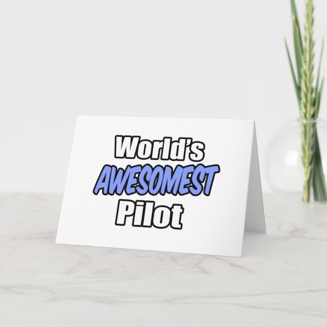 World's Awesomest Pilot Card (Front)