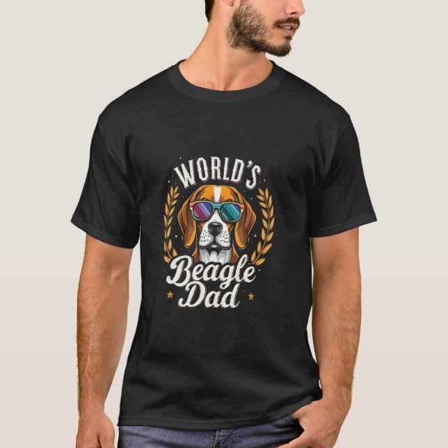 WORLD'S Beagle Dad Beagle Dad Gift T-Shirt (Front)