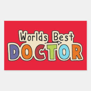 Worlds Beast Doctor word art sticker
