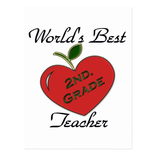 World's Best 2nd. Grade Teacher Postcard