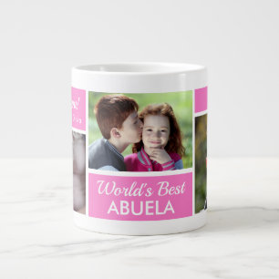 World's Best Abuela Photo Collage Giant Coffee Mug