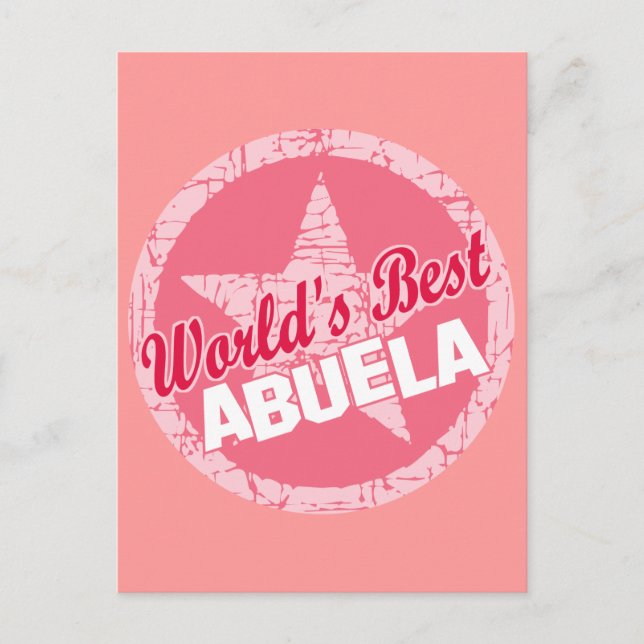 Worlds Best Abuela Postcard (Front)