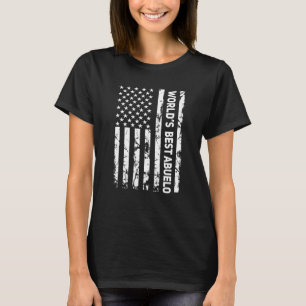 World's Best Abuelo USA American Flag T-Shirt
