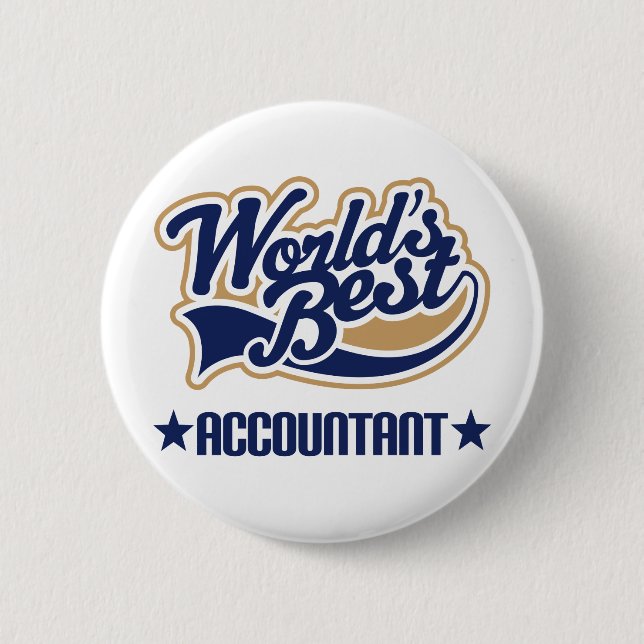 Worlds Best Accountant 6 Cm Round Badge (Front)