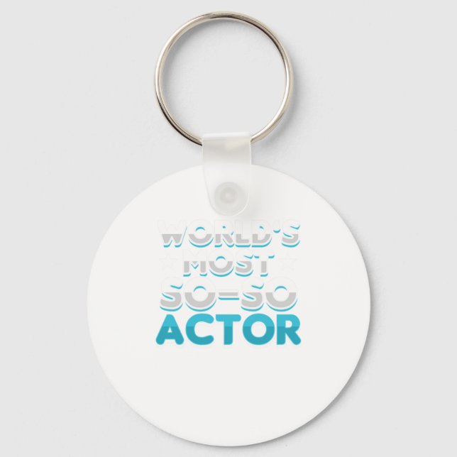 Worlds Best Actor Actress Acting Mvie Theatre Gift Key Ring (Front)