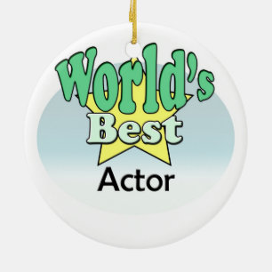 World's best Actor Ceramic Tree Decoration