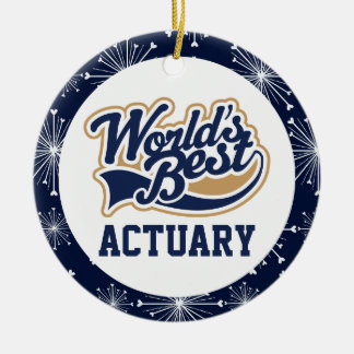 Worlds Best Actuary Ceramic Tree Decoration