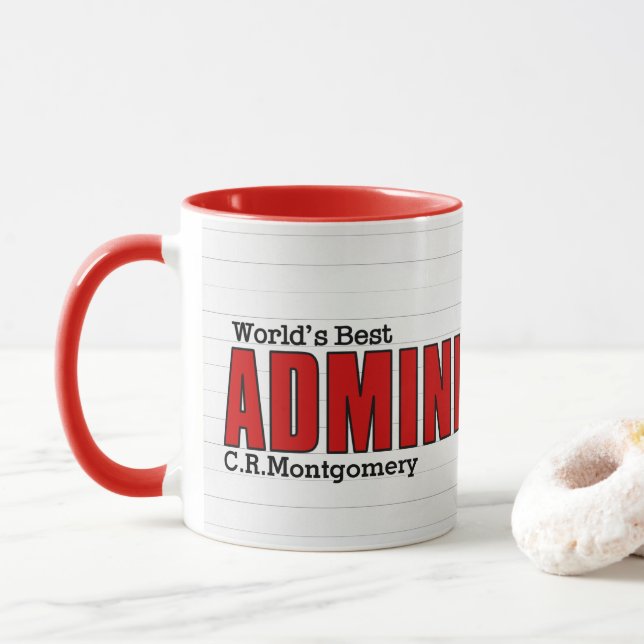 World's Best Administrative Professional Lined Mug (With Donut)