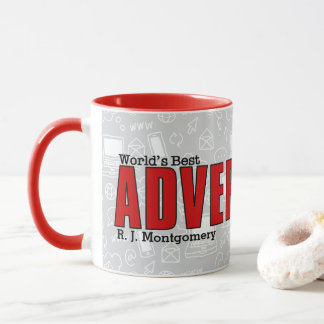 World's Best Advertising Executive Funny with Name Mug