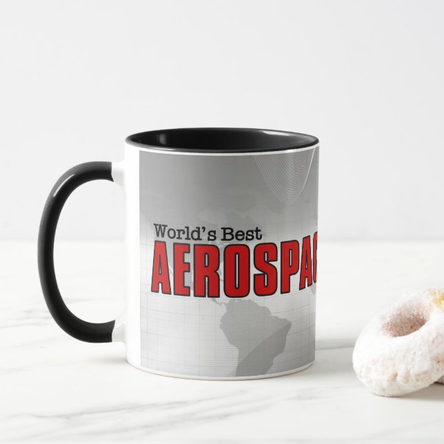 World's Best Aerospace Engineer with Name Mug (With Donut)