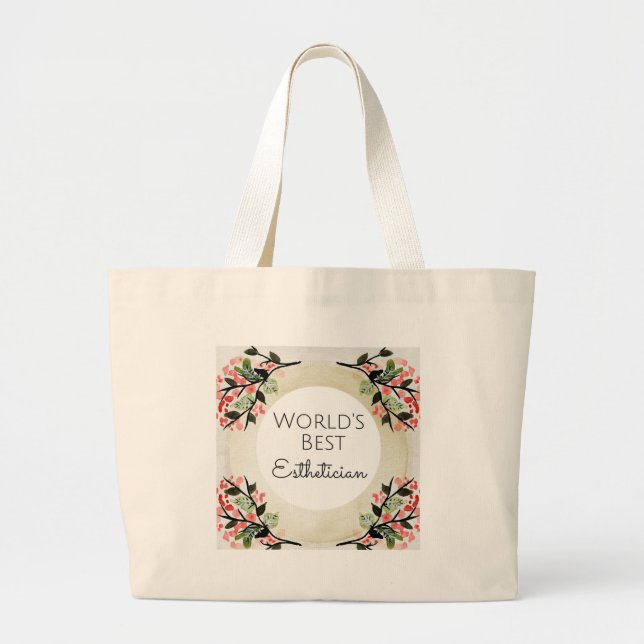 World's Best Aesthetician gift 2 Large Tote Bag (Front)