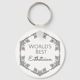 World's Best Aesthetician gift 3 Key Ring