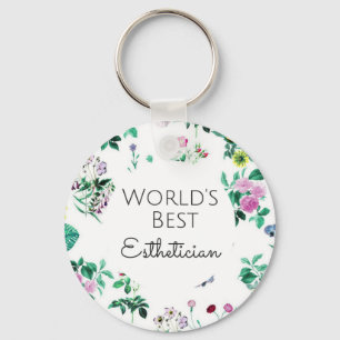 World's Best Aesthetician gift 4 Key Ring