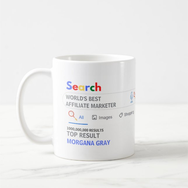 WORLDS BEST AFFILIATE MARKETER TOP Search Result Coffee Mug (Left)
