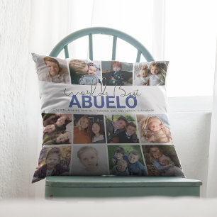 Worlds Best Aguelo   Photo Collage Cushion