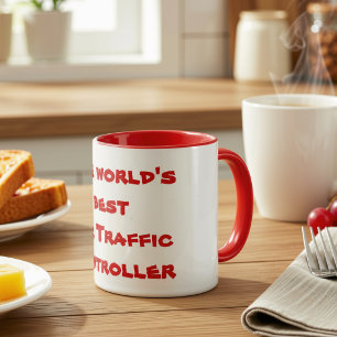 World's Best  Air Traffic Controller  in red Mug