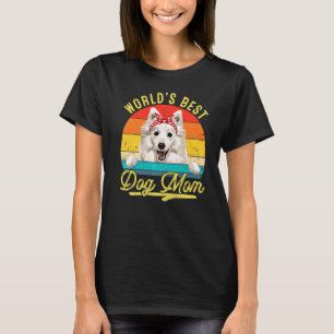 World's Best American Eskimo Dog Mum Retro Mother' T-Shirt