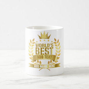 World's Best Any Family Member Gold 5 Star Coffee Mug