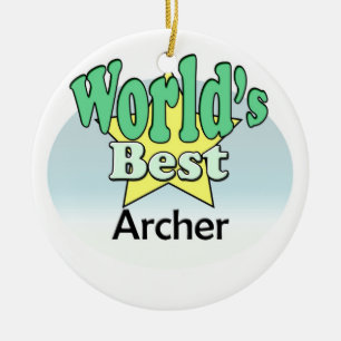 World's best Archer Ceramic Tree Decoration