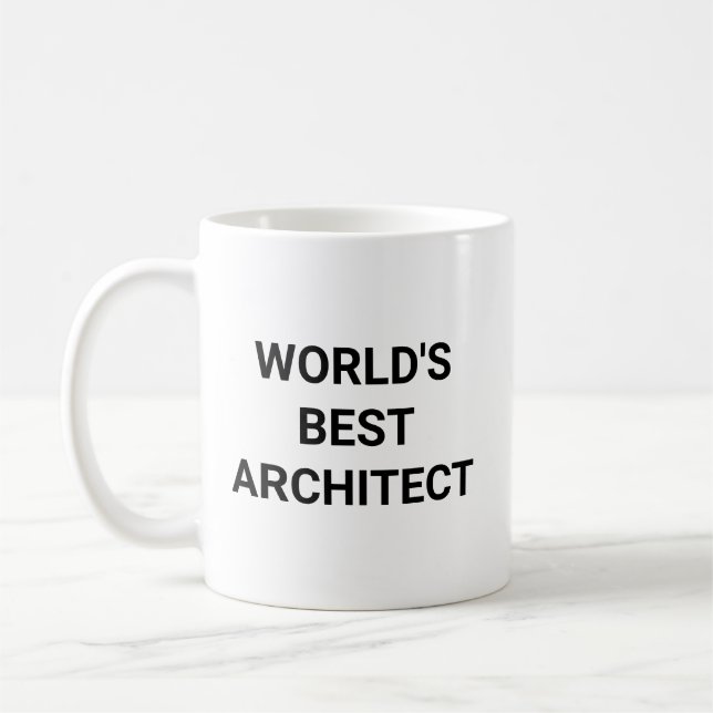 Worlds Best Architect Funny Career Coworker Gift Coffee Mug (Left)
